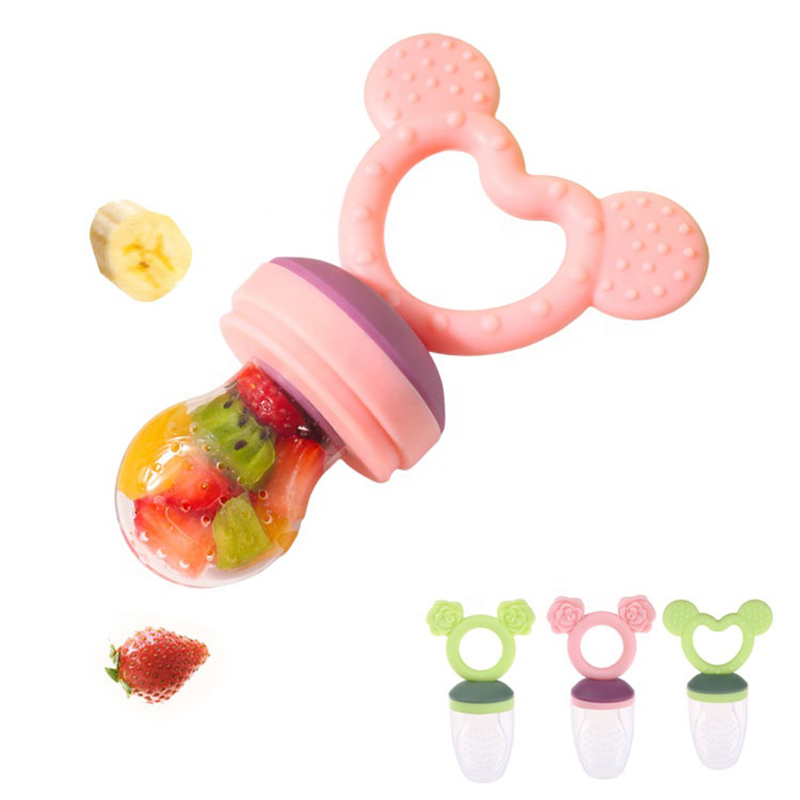 Silicone Baby Fruit Food Feeder Dudlík, kojenecké ovocné zuby Teether hračka